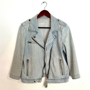 GAP 1969 Denim Moto Jacket - Size M